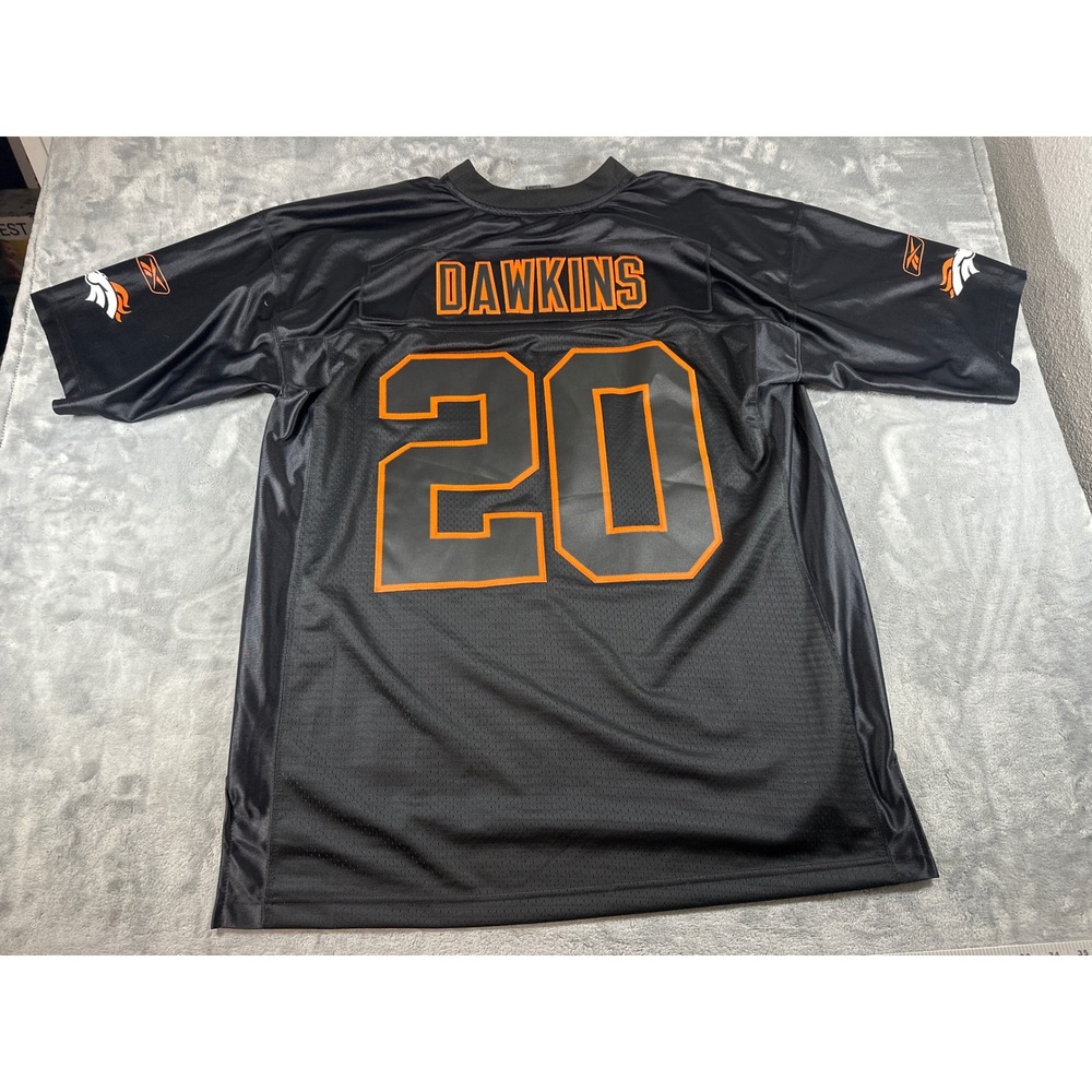 Reebok NFL Denver Broncos Brian Dawkins 20 Jersey Black Mens XL